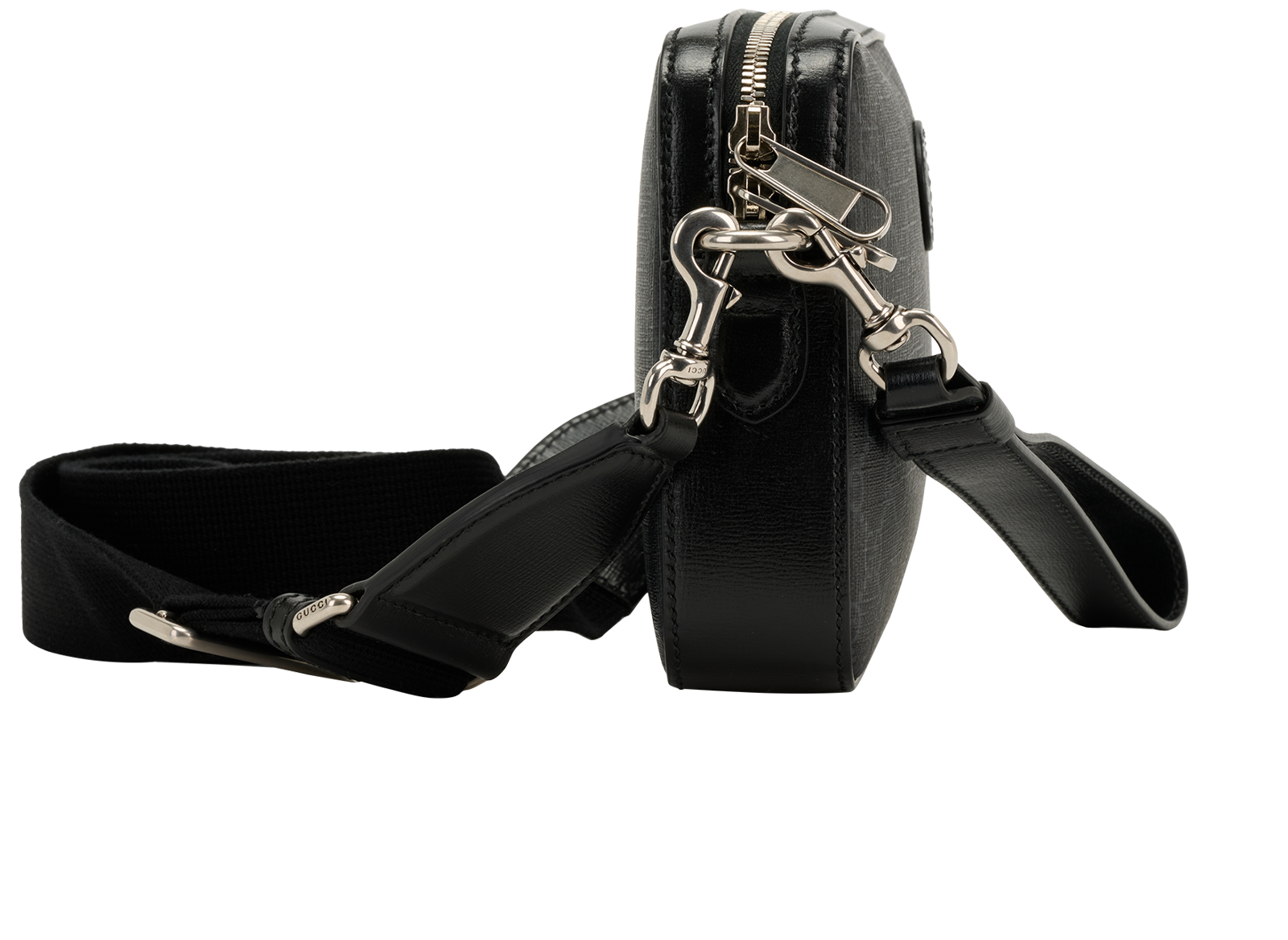 GG Supreme Crossbody, &pound;650, Handbags, Black, Canvas, Side view